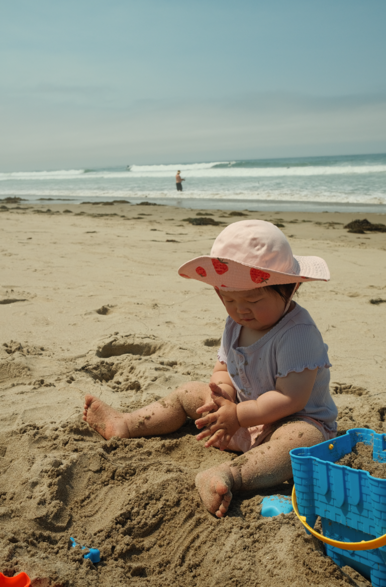 My baby loves the sand